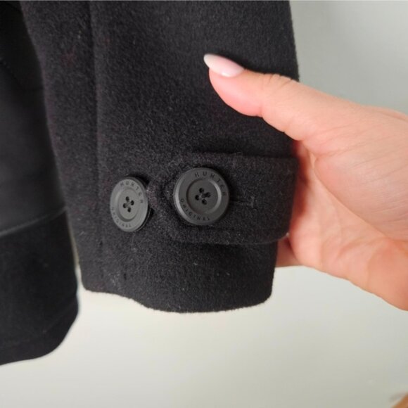 Hunter Wool Belted Duffle Coat Women's Sz S Black - Picture 6 of 15